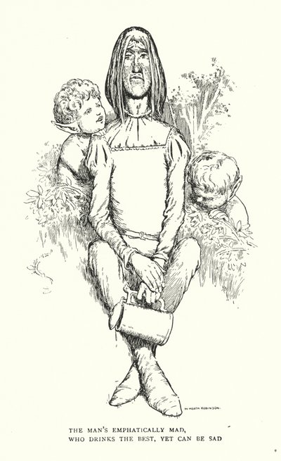 最高に飲んでも、悲しいことがある男 作： William Heath Robinson